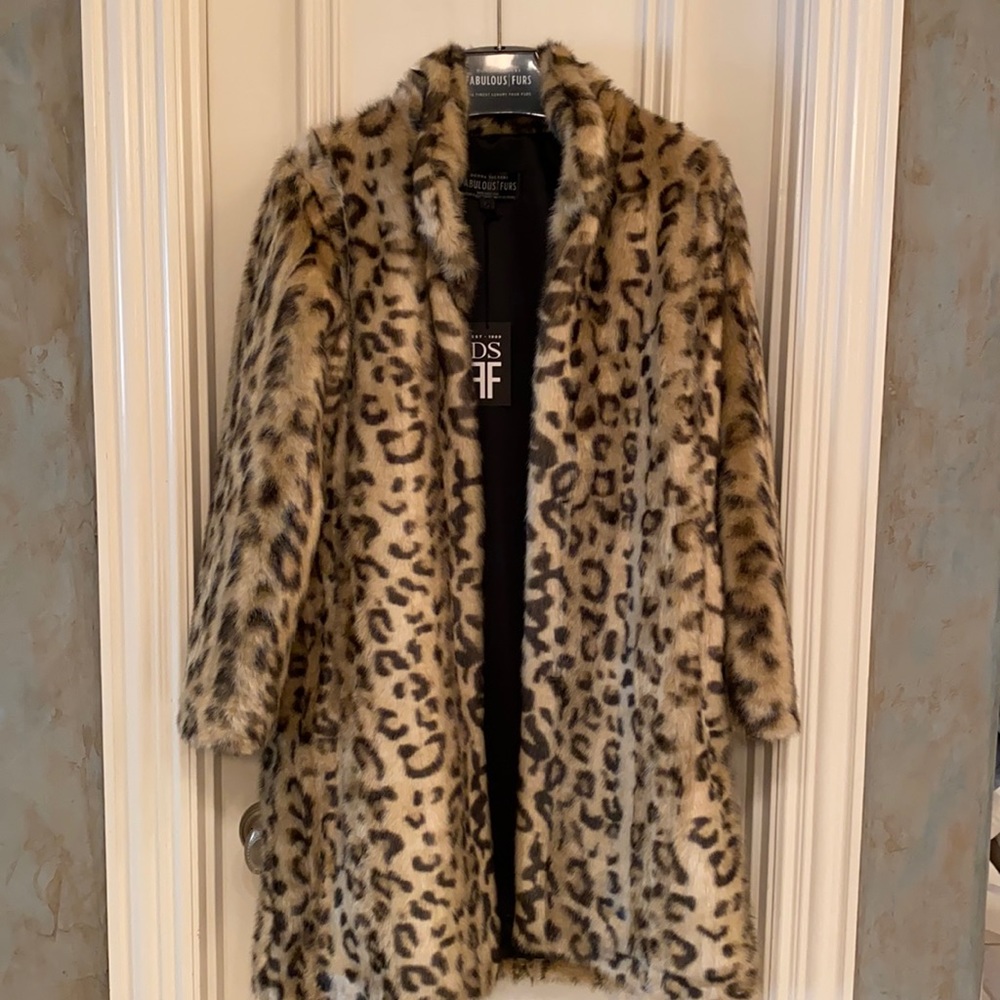 🎄SALE!!🎄Fabulous Furs faux leopard coat! NWT